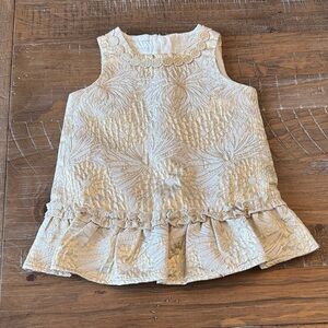 Lilly Pulitzer Kids Gold and White Dress